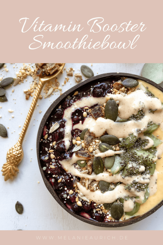 Smoothie Bowl Ananaslöffel Sanddornsaft Kürbiskerne Abwehrkräfte stärken Rezept