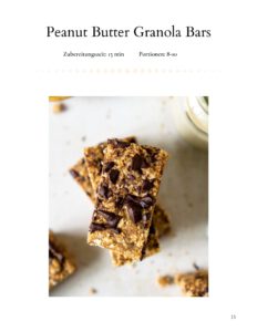 Seite aus eBook über Peanut Butter Granola Bars