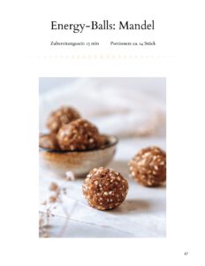 Seite aus eBook über Mandel Energy Balls